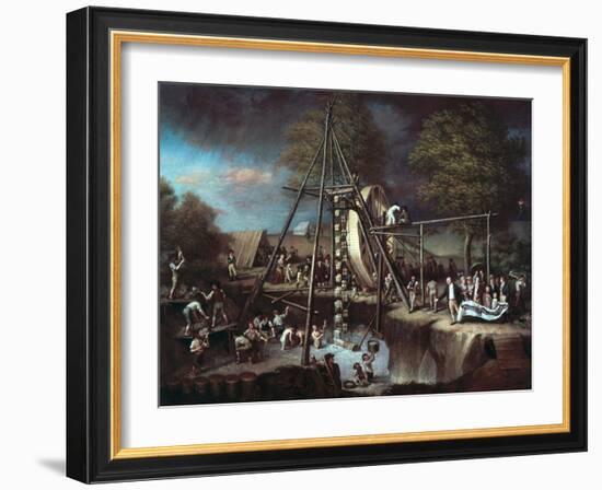 Exhumation of Martodonte, Baltimore, 1799-Charles Willson Peale-Framed Giclee Print