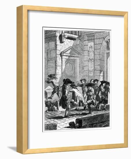 Exit from the College-Jean Baptiste Tilliard-Framed Giclee Print