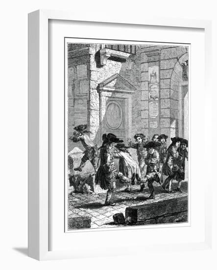 Exit from the College-Jean Baptiste Tilliard-Framed Giclee Print