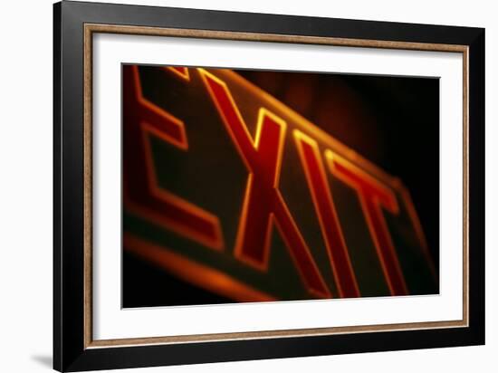 Exit Sign-Alan Sirulnikoff-Framed Photographic Print