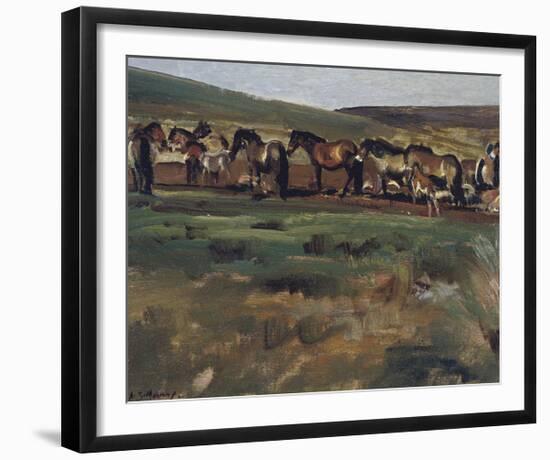 Exmoor Ponies-Sir Alfred Munnings-Framed Premium Giclee Print