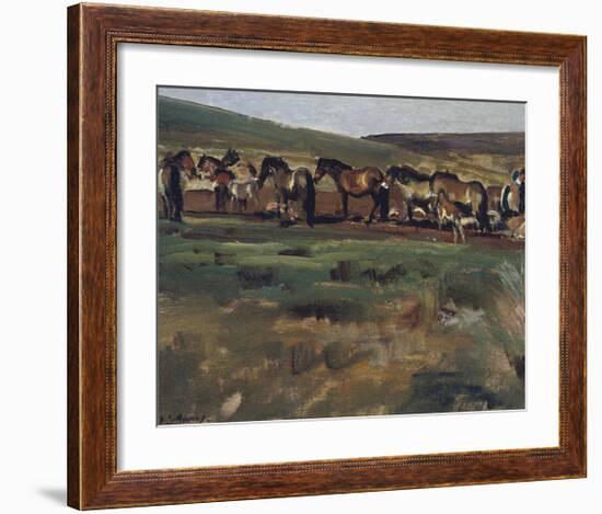Exmoor Ponies-Sir Alfred Munnings-Framed Premium Giclee Print