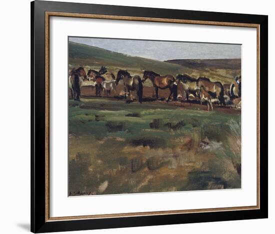 Exmoor Ponies-Sir Alfred Munnings-Framed Premium Giclee Print