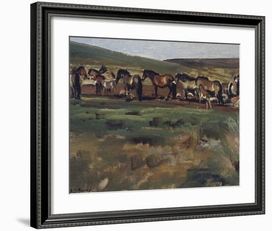 Exmoor Ponies-Sir Alfred Munnings-Framed Premium Giclee Print