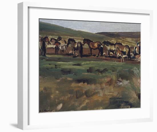 Exmoor Ponies-Sir Alfred Munnings-Framed Premium Giclee Print