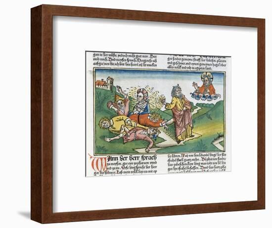 Exodus 9:8-12: Moses and the plague of boils, one of the Seven Plagues of Egypt-Unknown-Framed Giclee Print