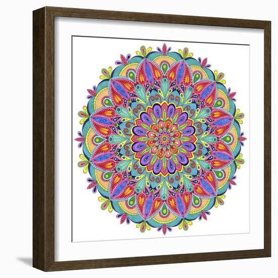 Exotic Bloom Mandala-Hello Angel-Framed Giclee Print