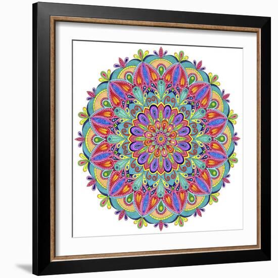 Exotic Bloom Mandala-Hello Angel-Framed Giclee Print