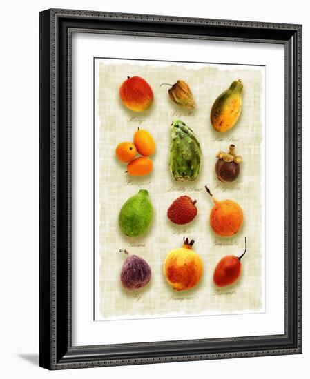 Exotic Fruit in Style of a Painting-Peter Howard Smith-Framed Photographic Print