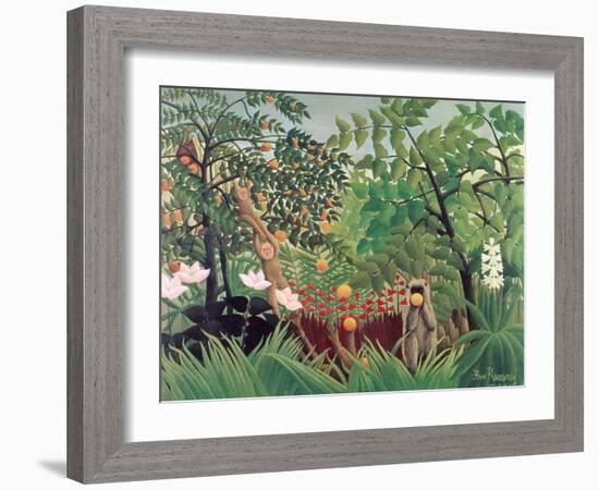 Exotic Landscape, 1910-Henri Rousseau-Framed Giclee Print