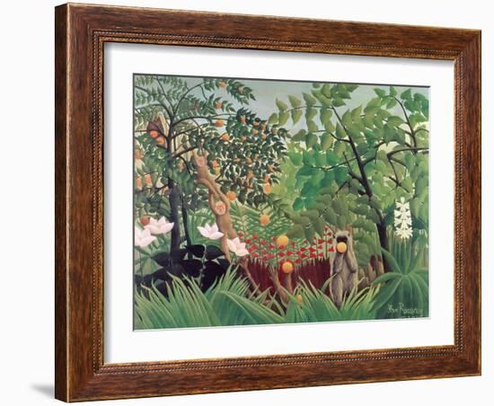 Exotic Landscape, 1910-Henri Rousseau-Framed Giclee Print