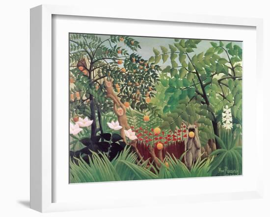 Exotic Landscape, 1910-Henri Rousseau-Framed Giclee Print