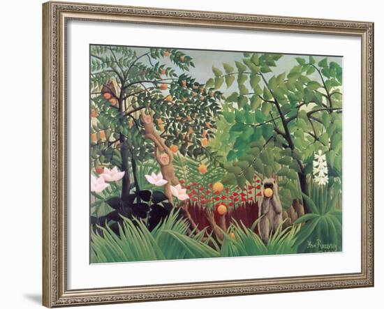 Exotic Landscape, 1910-Henri Rousseau-Framed Giclee Print