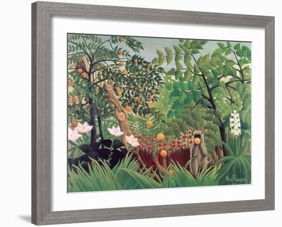 Exotic Landscape, 1910-Henri Rousseau-Framed Giclee Print