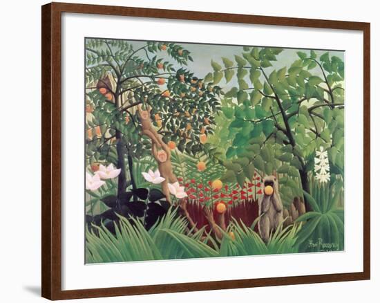 Exotic Landscape, 1910-Henri Rousseau-Framed Giclee Print