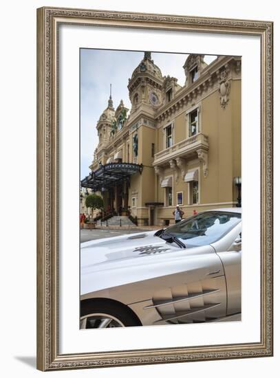 Exotic Sports Car Outside Casino De Monte-Carlo, Monaco, Europe-Amanda Hall-Framed Photographic Print