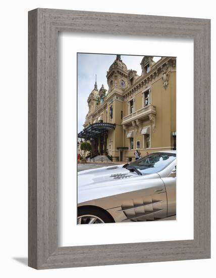 Exotic Sports Car Outside Casino De Monte-Carlo, Monaco, Europe-Amanda Hall-Framed Photographic Print