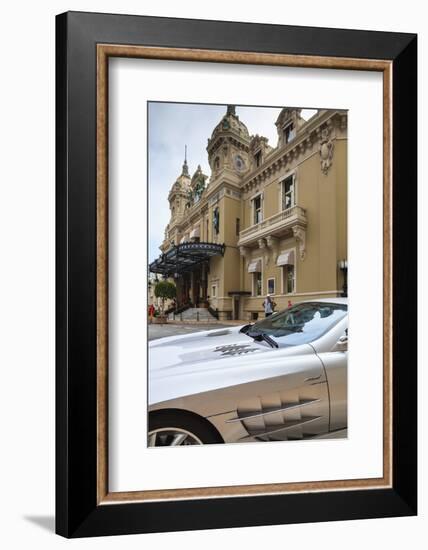 Exotic Sports Car Outside Casino De Monte-Carlo, Monaco, Europe-Amanda Hall-Framed Photographic Print