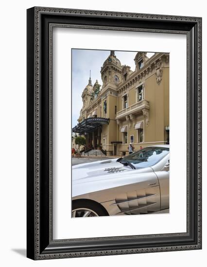 Exotic Sports Car Outside Casino De Monte-Carlo, Monaco, Europe-Amanda Hall-Framed Photographic Print