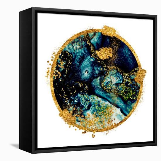 EXOTIC TROPICAL Art. Ink Colors are Amazingly Bright, Luminous, Translucent, Free-Flowing, and Dry-CARACOLLA-Framed Stretched Canvas