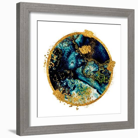 EXOTIC TROPICAL Art. Ink Colors are Amazingly Bright, Luminous, Translucent, Free-Flowing, and Dry-CARACOLLA-Framed Art Print