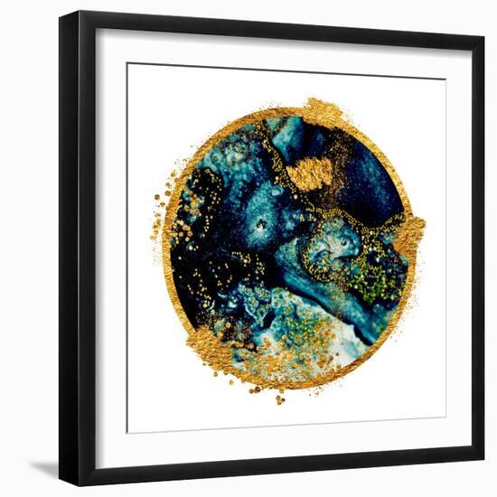 EXOTIC TROPICAL Art. Ink Colors are Amazingly Bright, Luminous, Translucent, Free-Flowing, and Dry-CARACOLLA-Framed Art Print