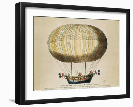 Experience of the Brothers Robert's Globe in the Tuileries Garden (19th September 1784)-null-Framed Art Print