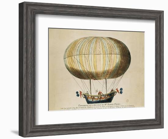 Experience of the Brothers Robert's Globe in the Tuileries Garden (19th September 1784)-null-Framed Art Print