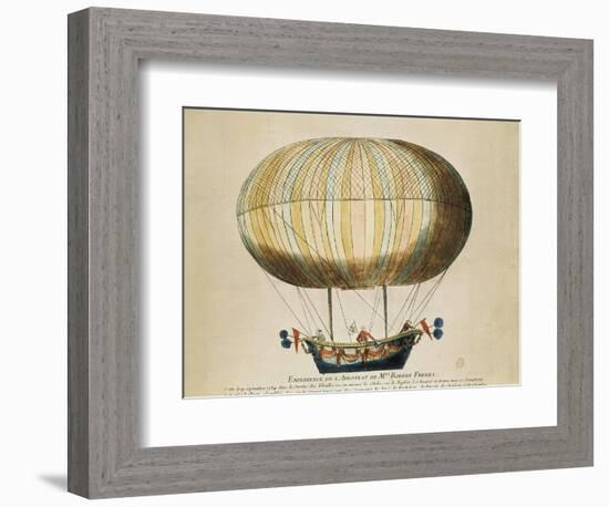 Experience of the Brothers Robert's Globe in the Tuileries Garden (19th September 1784)-null-Framed Art Print