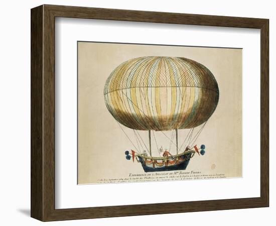 Experience of the Brothers Robert's Globe in the Tuileries Garden (19th September 1784)-null-Framed Art Print