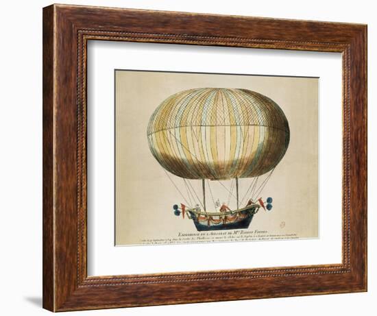 Experience of the Brothers Robert's Globe in the Tuileries Garden (19th September 1784)-null-Framed Art Print