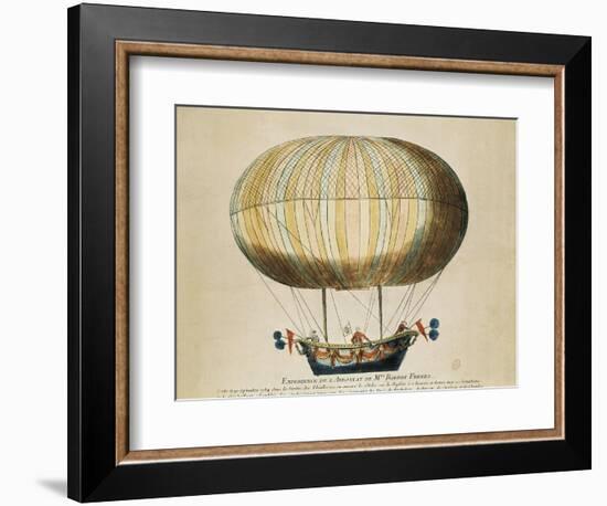 Experience of the Brothers Robert's Globe in the Tuileries Garden (19th September 1784)-null-Framed Art Print