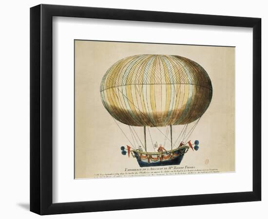 Experience of the Brothers Robert's Globe in the Tuileries Garden (19th September 1784)-null-Framed Art Print