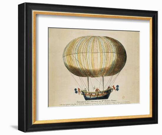 Experience of the Brothers Robert's Globe in the Tuileries Garden (19th September 1784)-null-Framed Art Print