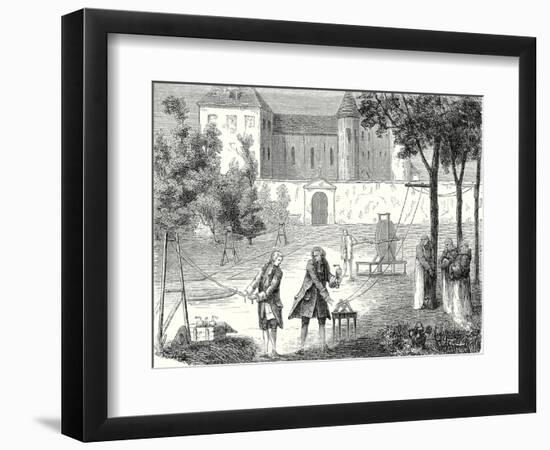 Experiment Conducted in 1746 by Lemonnier in the Monastry of Chartreux to Measure the Speed of Elec-null-Framed Giclee Print