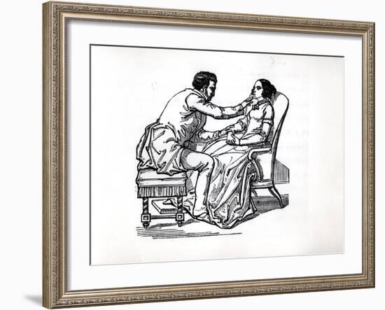 Experiment in Animal Magnetism by Franz Mesmer in 1784-null-Framed Giclee Print