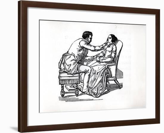 Experiment in Animal Magnetism by Franz Mesmer in 1784-null-Framed Giclee Print