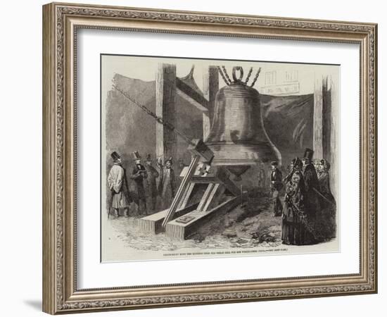 Experiment with the Hammer Upon the Great Bell for the Westminster Clock-null-Framed Giclee Print