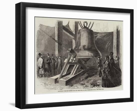 Experiment with the Hammer Upon the Great Bell for the Westminster Clock-null-Framed Giclee Print