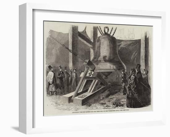 Experiment with the Hammer Upon the Great Bell for the Westminster Clock-null-Framed Giclee Print