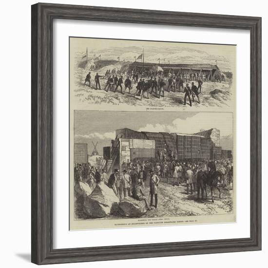 Experiments at Shoeburyness on the Plymouth Breakwater Target-Charles Robinson-Framed Giclee Print