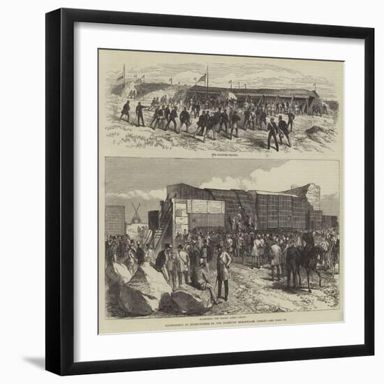 Experiments at Shoeburyness on the Plymouth Breakwater Target-Charles Robinson-Framed Giclee Print