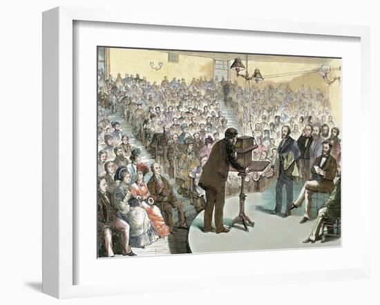 Experiments on the Phone from Dr. Alexander Graham Bell (1847-1922)-Prisma Archivo-Framed Photographic Print