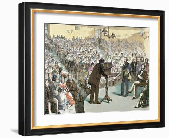 Experiments on the Phone from Dr. Alexander Graham Bell (1847-1922)-Prisma Archivo-Framed Photographic Print