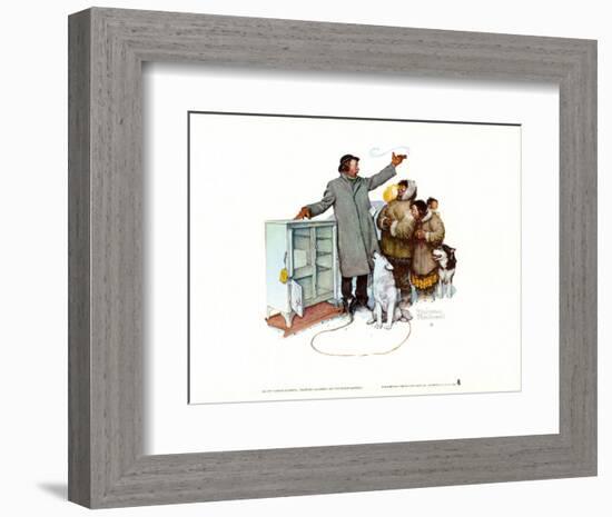 Expert Salesman-Norman Rockwell-Framed Art Print