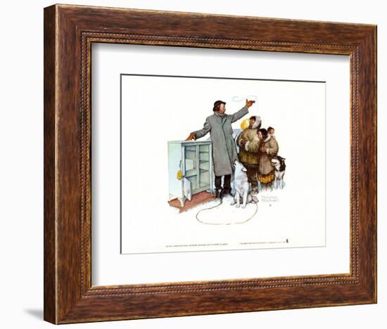 Expert Salesman-Norman Rockwell-Framed Art Print