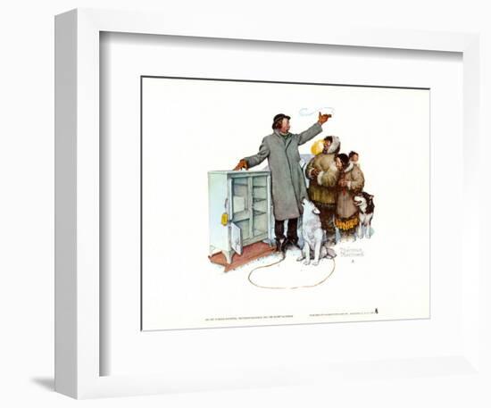 Expert Salesman-Norman Rockwell-Framed Art Print