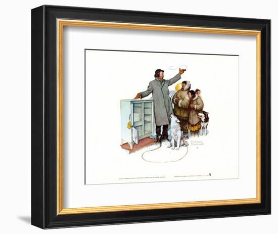 Expert Salesman-Norman Rockwell-Framed Art Print