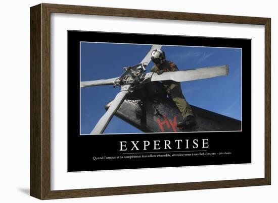 Expertise: Citation Et Affiche D'Inspiration Et Motivation-null-Framed Photographic Print