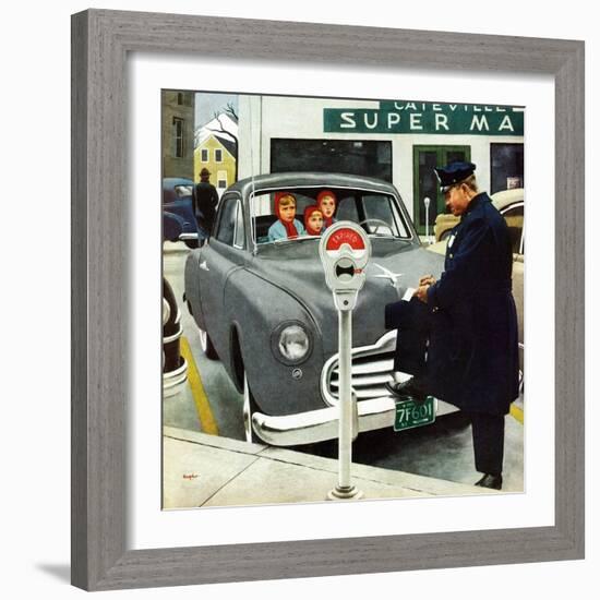 "Expired Meter", February 10, 1951-George Hughes-Framed Giclee Print